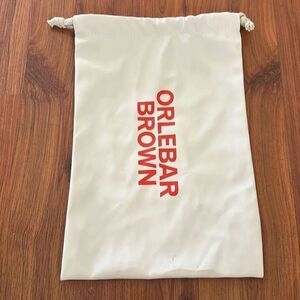 Orlebar Brown cream and red rubber dust bag shoe bag small